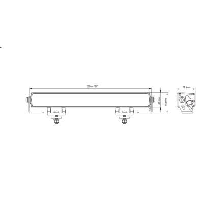 LED Car light ramp BLACK OFF ROAD LED/90W/9-36V IP69 6000K