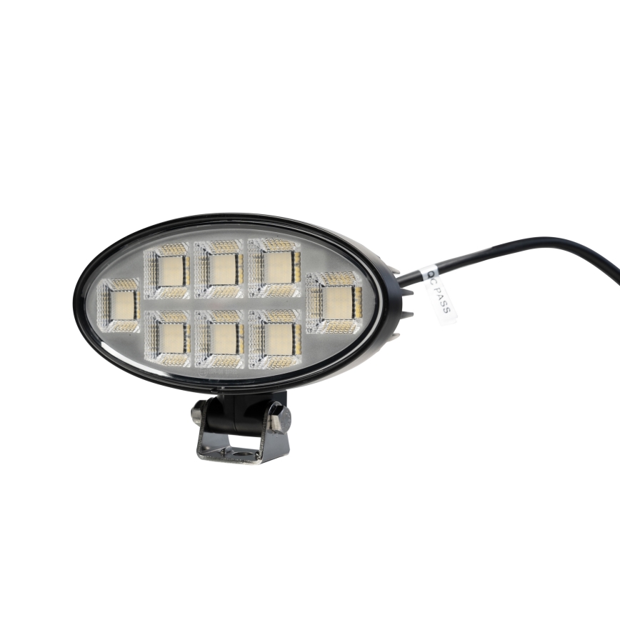 LED Car spotlight BLACK LED/160W/10-30V IP69 5700K oval