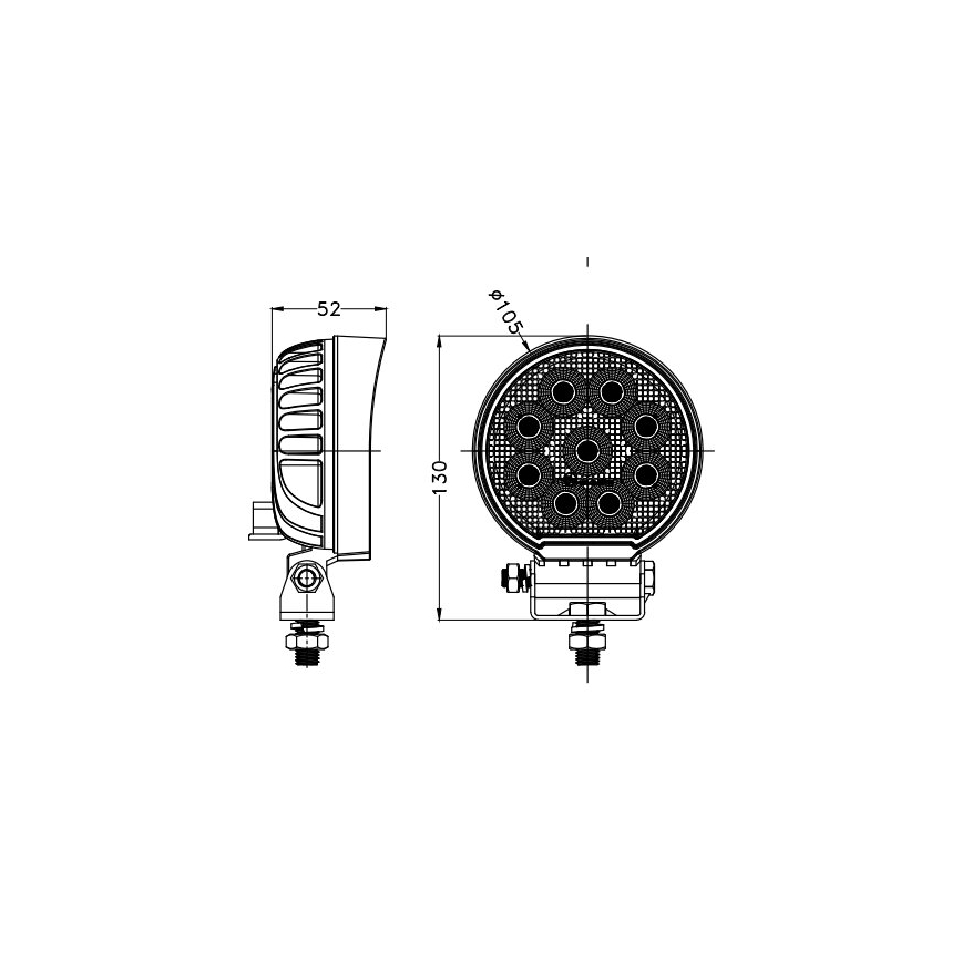 LED Car spotlight BLACK LED/36W/10-30V IP69 5700K round