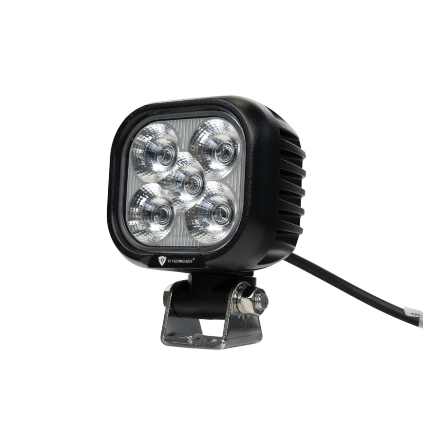 LED Car spotlight BLACK LED/50W/10-30V IP69 5700K angular