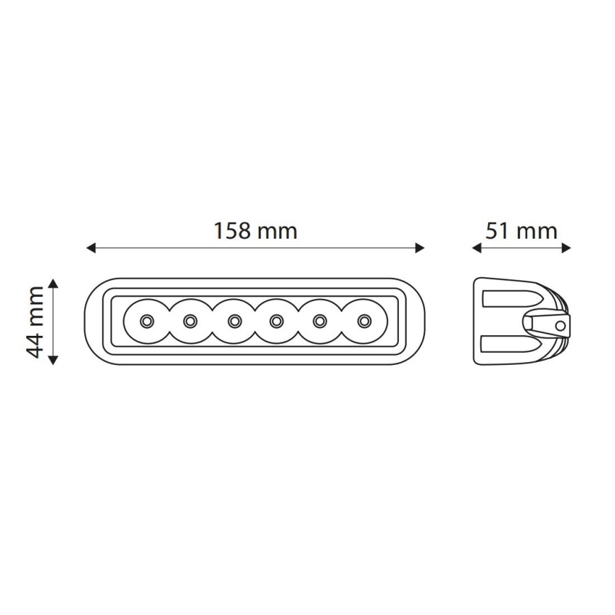 LED Car spotlight EPISTAR LED/18W/10-30V IP67 6000K