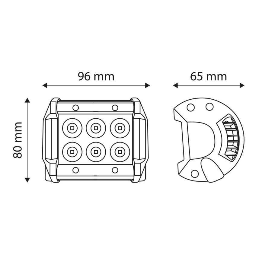 LED Car spotlight EPISTAR LED/18W/10-30V IP67 6000K