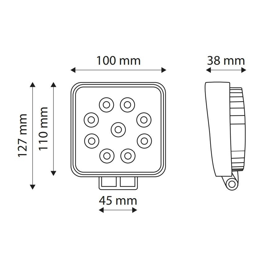 LED Car spotlight EPISTAR LED/27W/10-30V IP67 6000K