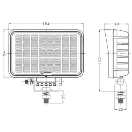 LED Car spotlight OSRAM LED/40W/10-30V IP68 5700K