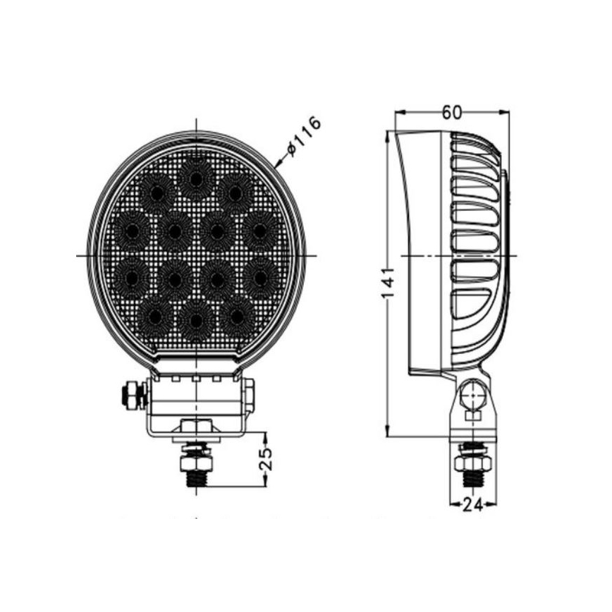 LED Car spotlight OSRAM LED/56W/10-30V IP68 5700K