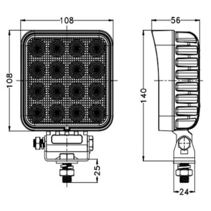 LED Car spotlight OSRAM LED/64W/10-30V IP68 5700K