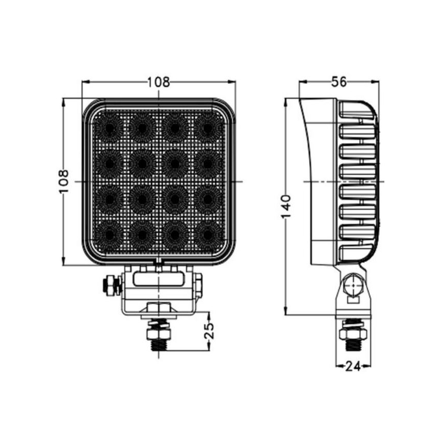 LED Car spotlight OSRAM LED/64W/10-30V IP68 5700K