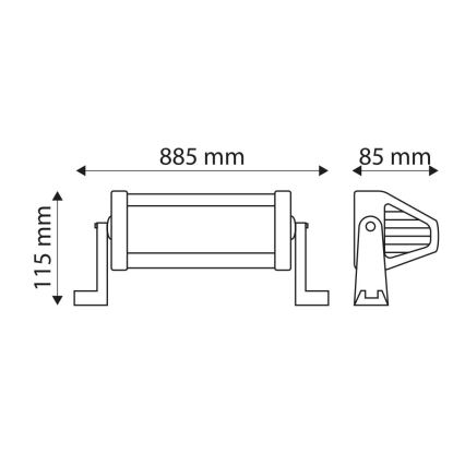 LED Car work light bar EPISTAR LED/180W/10-30V IP67 6000K