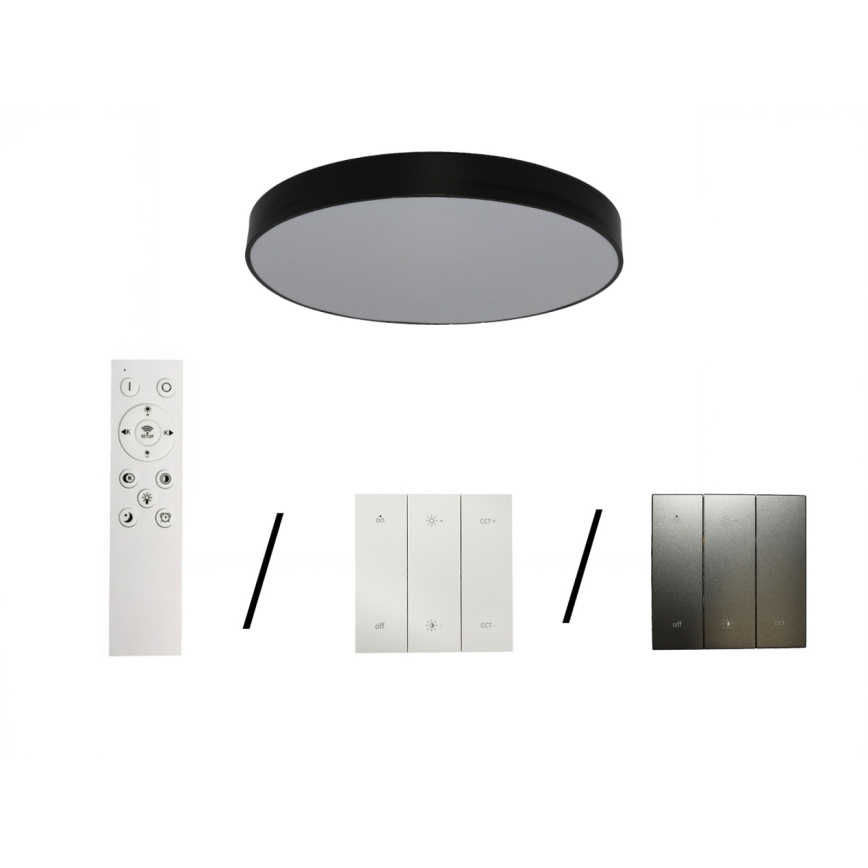 LED Ceiling Fixture 135W/230V, Switchable Color Temperature 3000/4000/6500 K, Ø 80 cm, Black
