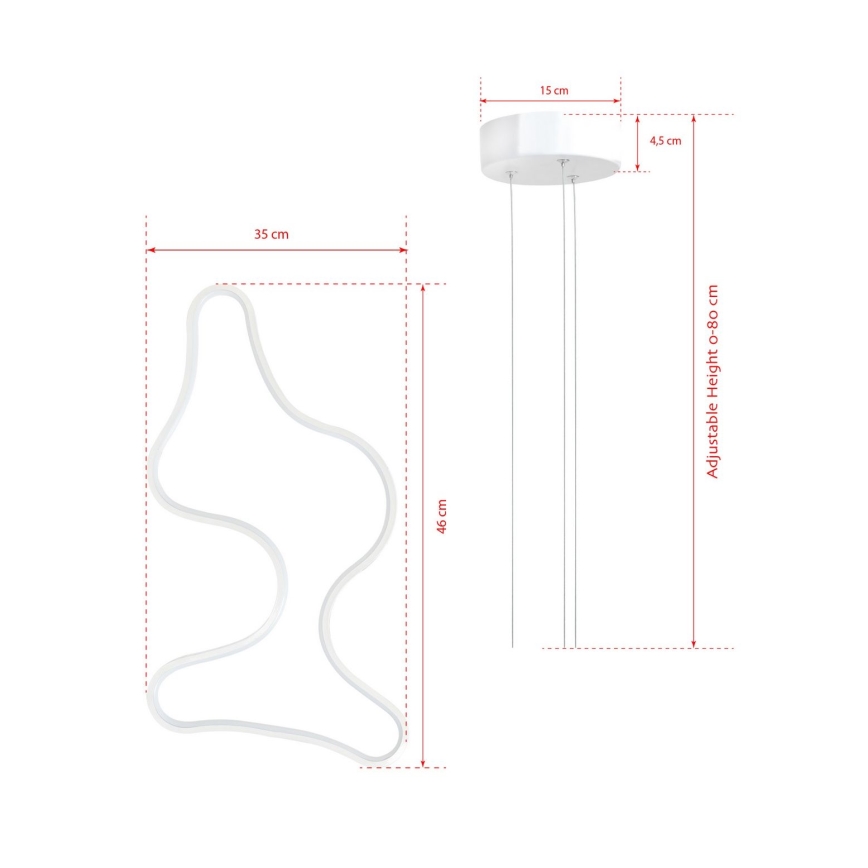 LED Ceiling Lamp ARTISAN LED/36W/230V 6500K White
