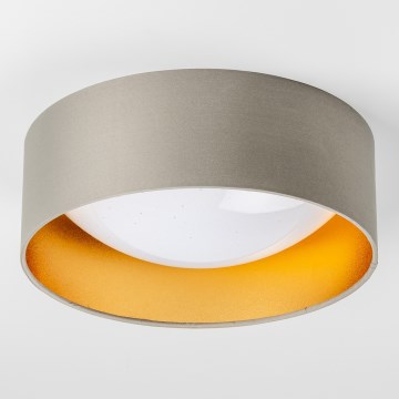 LED Ceiling Light, 12W/230V, Ø 32 cm, Taupe/Gold
