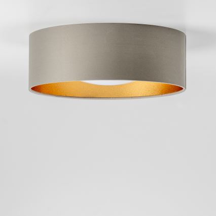 LED Ceiling Light, 12W/230V, Ø 32 cm, Taupe/Gold