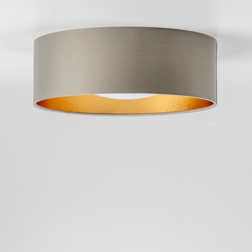 LED Ceiling Light, 12W/230V, Ø 32 cm, Taupe/Gold