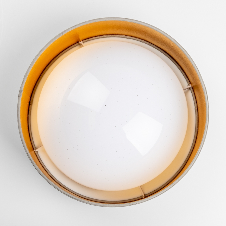 LED Ceiling Light, 12W/230V, Ø 32 cm, Taupe/Gold