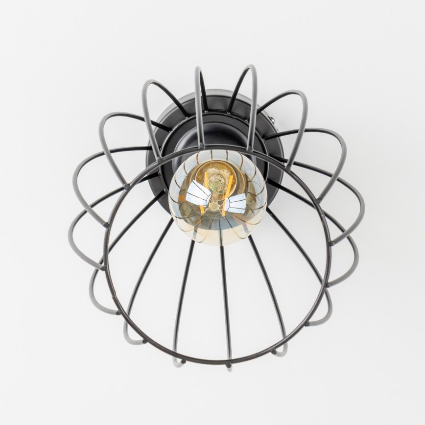 LED Ceiling Light 1xE27/6.5W/230V Black