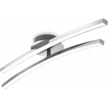 LED Ceiling Light, 2 × 6W LEDs, 230V, Glossy Chrome