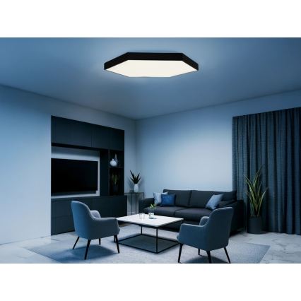 LED Ceiling Light 240W, 230V, 3000/4000/6500K, Ø120 cm, Black
