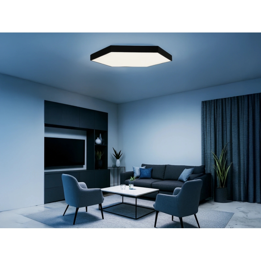 LED Ceiling Light 240W, 230V, 3000/4000/6500K, Ø120 cm, Black