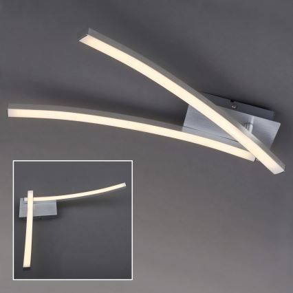 LED Ceiling Light 2xLED/6W/230V 3000K Matte Chrome