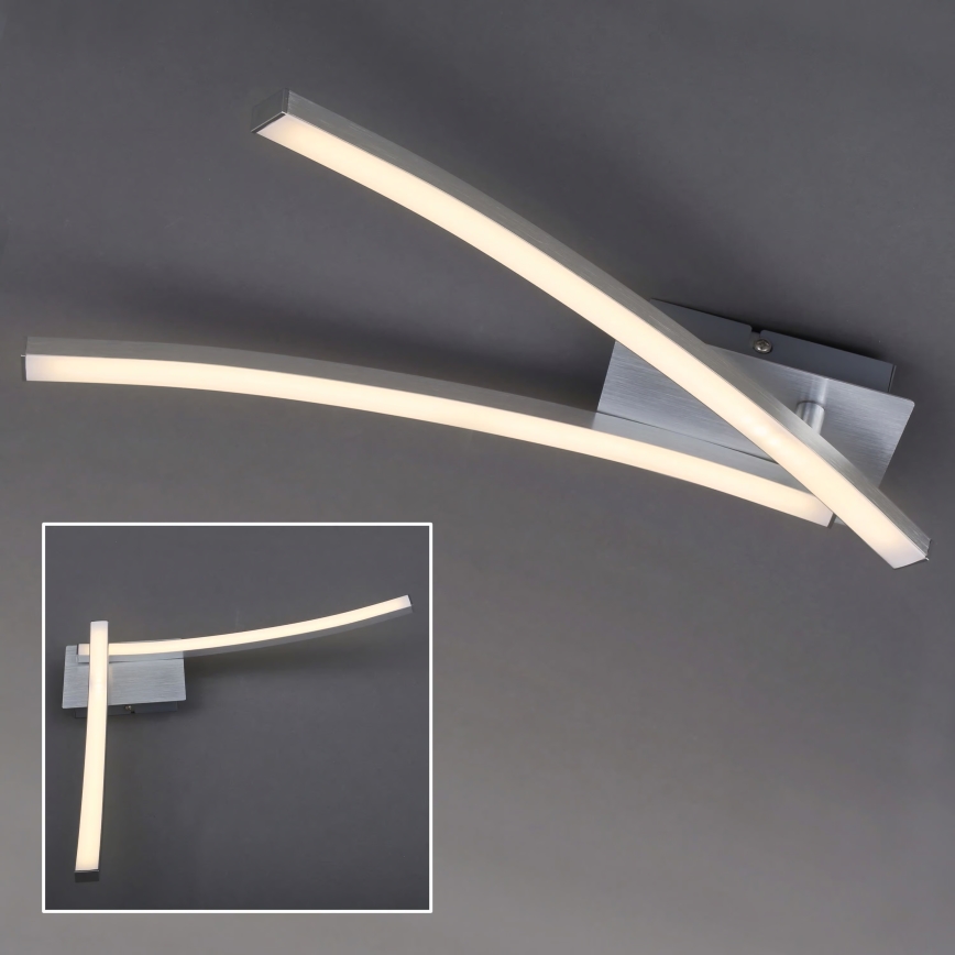 LED Ceiling Light 2xLED/6W/230V 3000K Matte Chrome