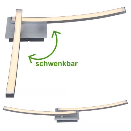 LED Ceiling Light 2xLED/6W/230V 3000K Matte Chrome