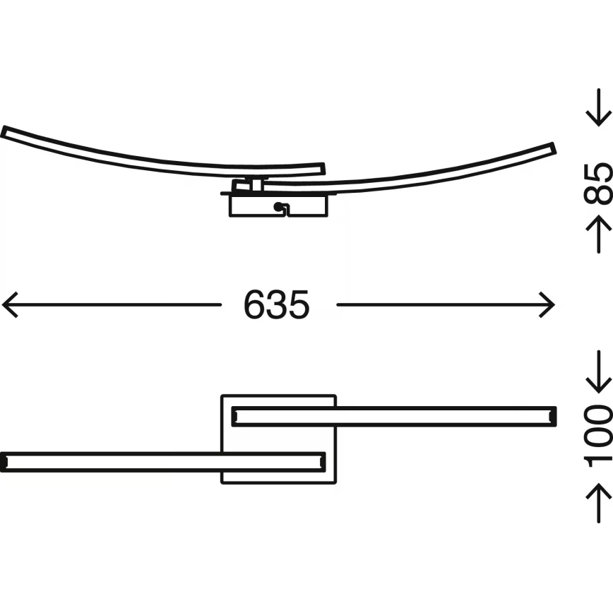 LED Ceiling Light 2xLED/6W/230V 3000K Matte Chrome