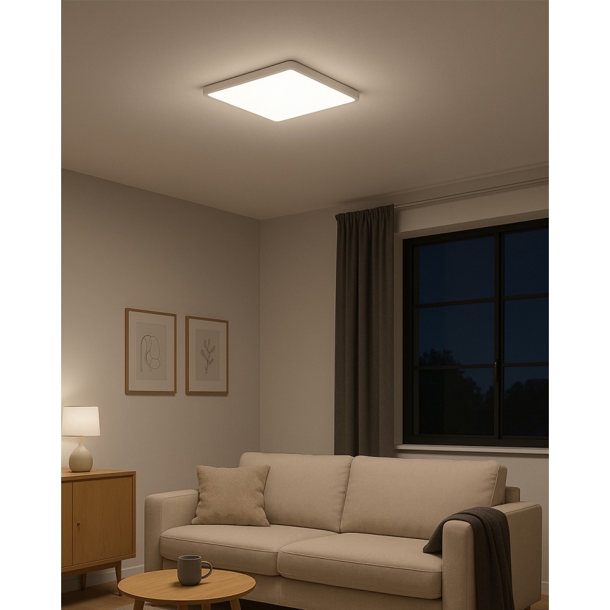 LED Ceiling Light, 32W/230V — 3000/4000/6500K, 40x40 cm, White