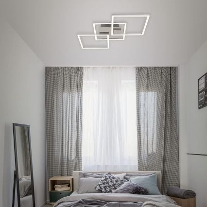 LED Ceiling Light, 33W, 230V, 3000K, Matte Chrome