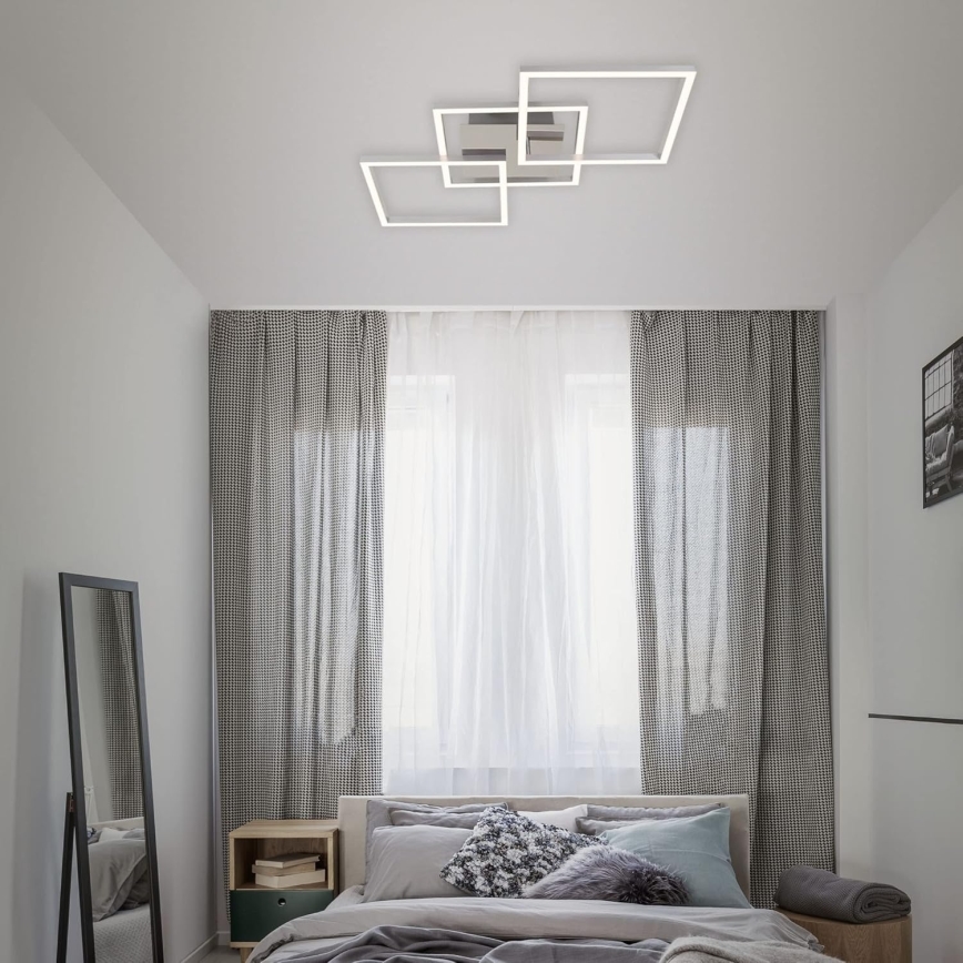 LED Ceiling Light, 33W, 230V, 3000K, Matte Chrome