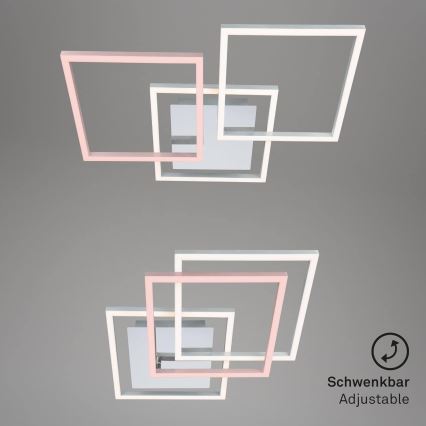 LED Ceiling Light, 33W, 230V, 3000K, Matte Chrome
