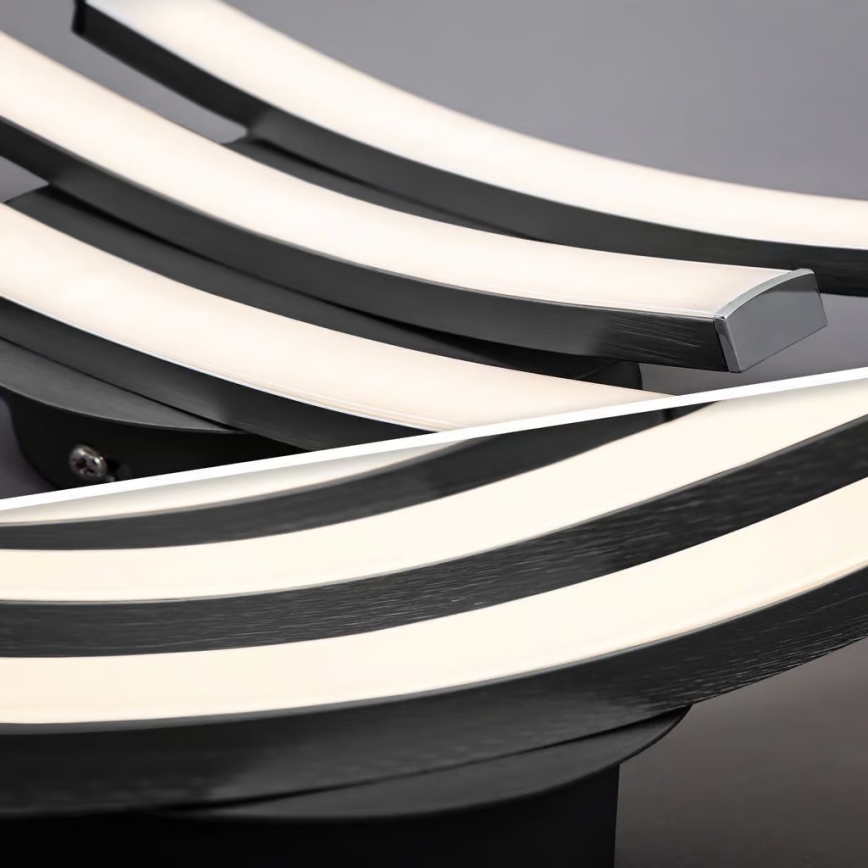 LED Ceiling Light 3xLED/6W/230V 2700K Black