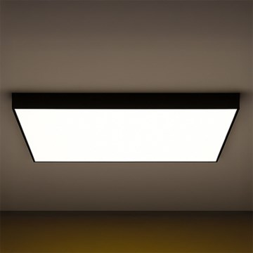 LED Ceiling Light, 480W, 230V, 3000/4000/6500K, 120x120 cm, Black