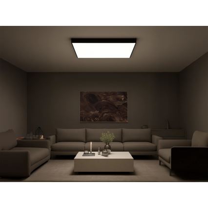 LED Ceiling Light, 480W, 230V, 3000/4000/6500K, 120x120 cm, Black
