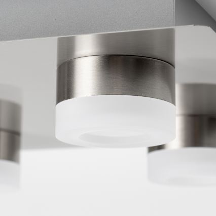 LED Ceiling Light 4xLED/4W/230V Matte Chrome
