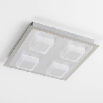 LED ceiling light 4xLED/5W/230V 3000K 28x28 cm matte chrome