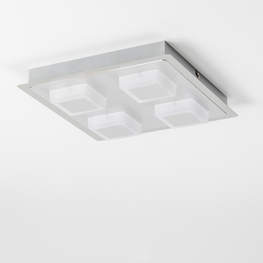 LED ceiling light 4xLED/5W/230V 3000K 28x28 cm matte chrome