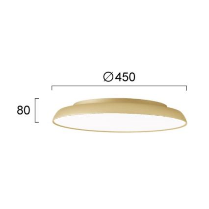LED Ceiling Light ART LED/40W/230V, Gold
