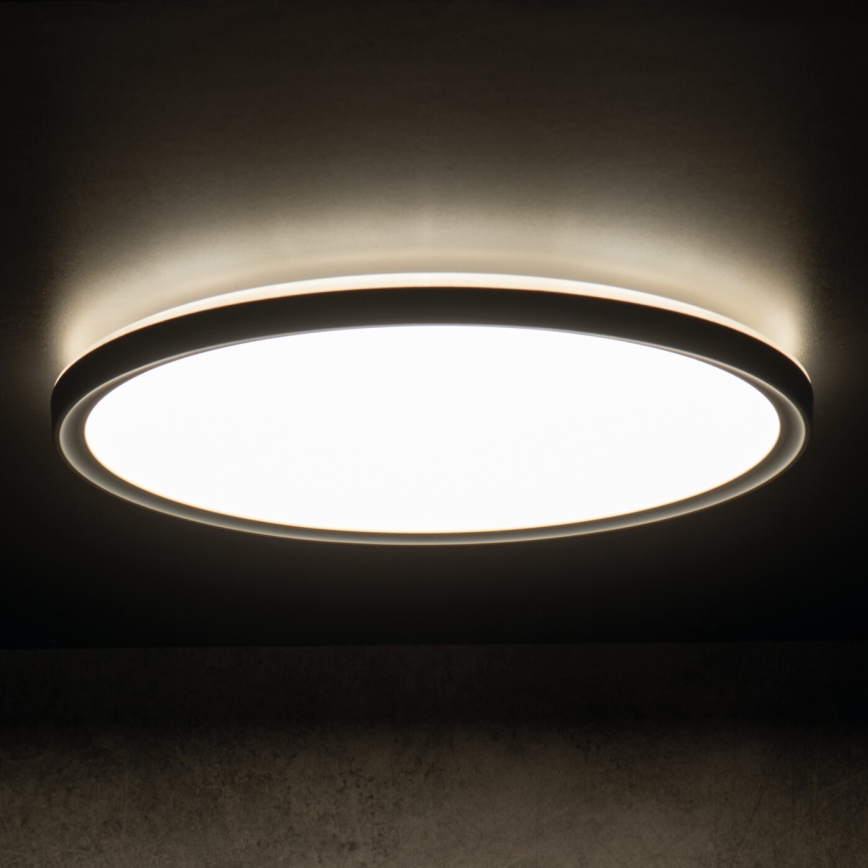 LED Ceiling Light AZPO, 11.8W, 230V, 3000K/4000K/6000K, Ø 22.5 cm, IP54, Black
