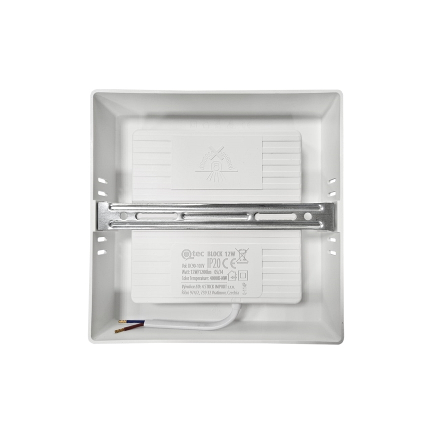 LED Ceiling light BLOCK LED/12W/230V 4000K 16,7x16,7 cm white