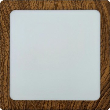 LED Ceiling light BLOCK LED/12W/230V 4200K 16,3x16,3 cm brown