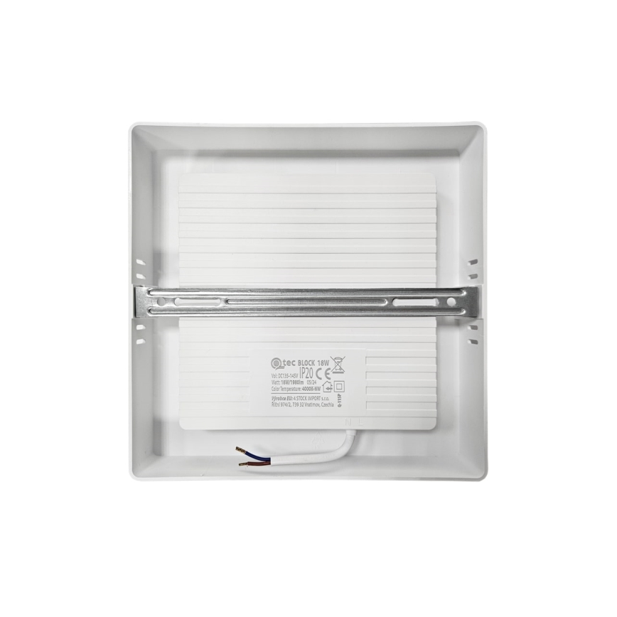 LED Ceiling light BLOCK LED/18W/230V 4000K 21,4x21,4 cm white