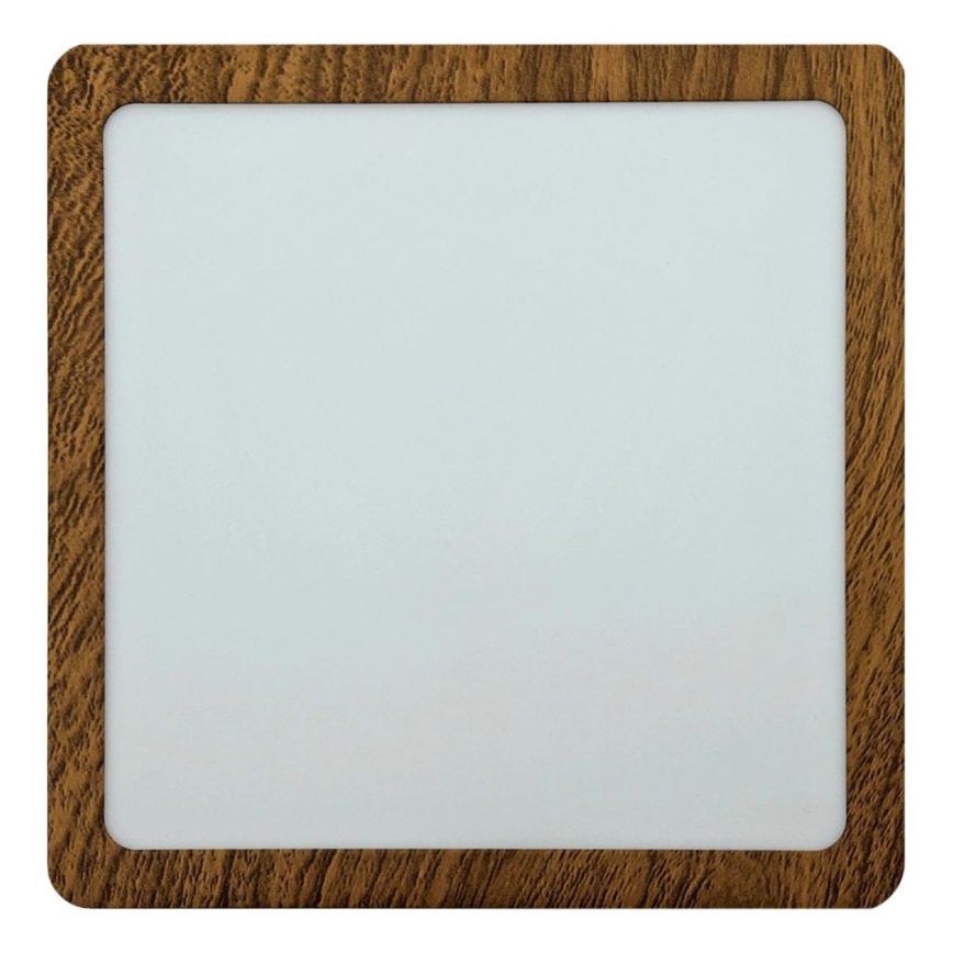 LED Ceiling light BLOCK LED/18W/230V 4200K 22x22 cm brown