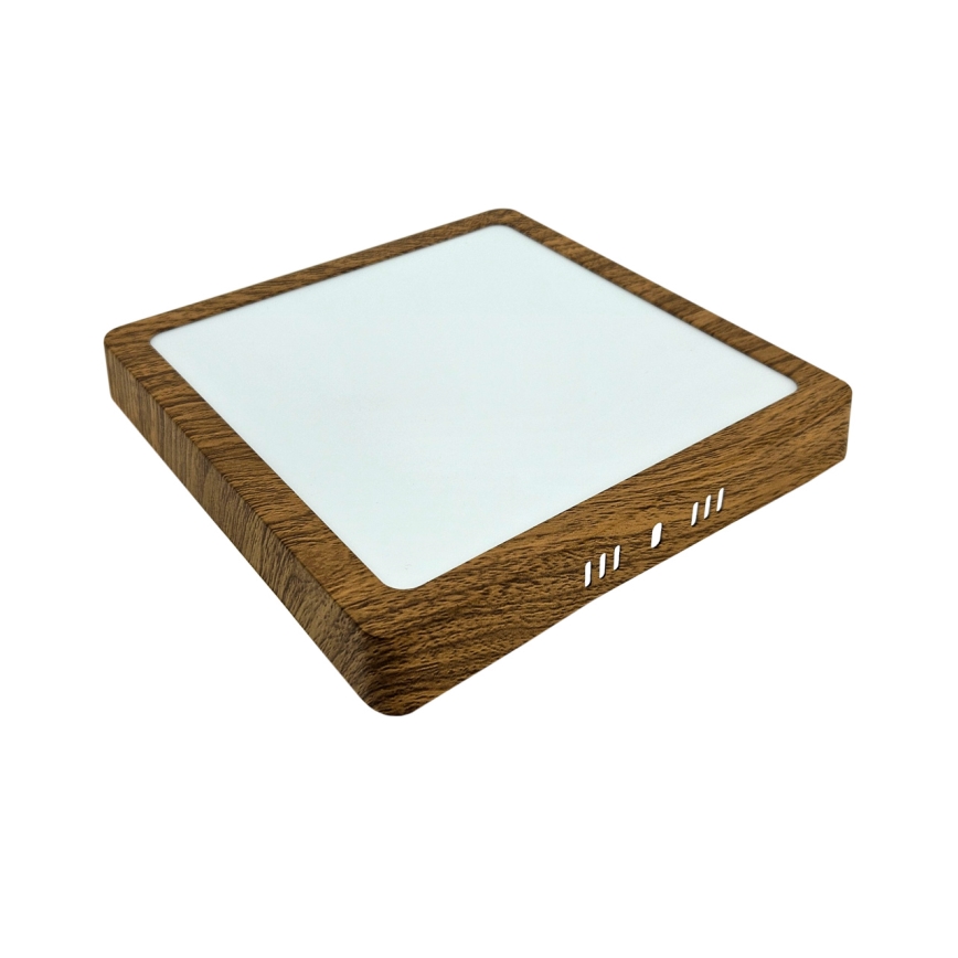LED Ceiling light BLOCK LED/18W/230V 4200K 22x22 cm brown