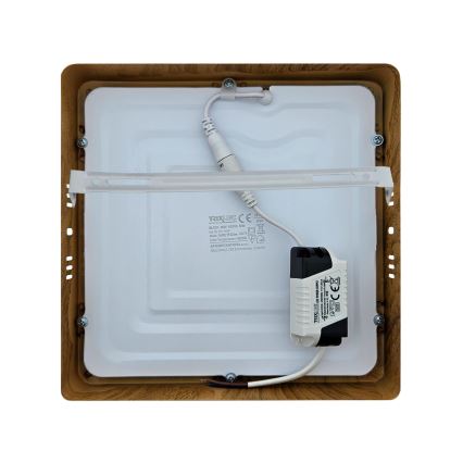 LED Ceiling light BLOCK LED/18W/230V 4200K 22x22 cm brown