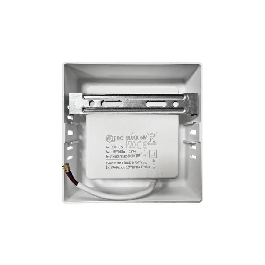 LED Ceiling light BLOCK LED/6W/230V 4000K 12x12 cm white