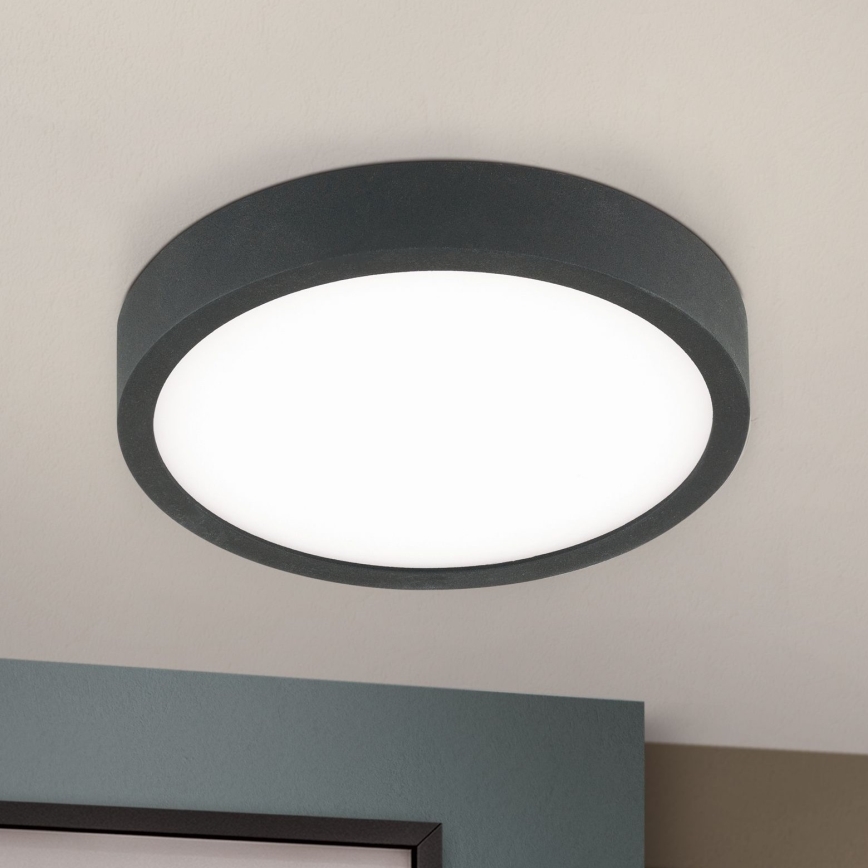 LED Ceiling light BULLY LED/12W/230V d. 14 cm black