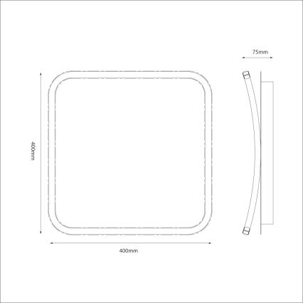 LED Ceiling Light CALI LED/30W/230V 40x40 cm Black