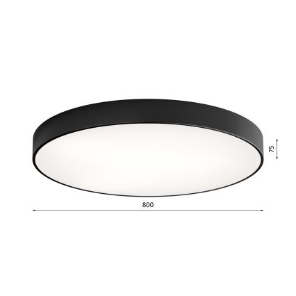 LED Ceiling light CLEO LED/96W/230V 4000K d. 80 cm black