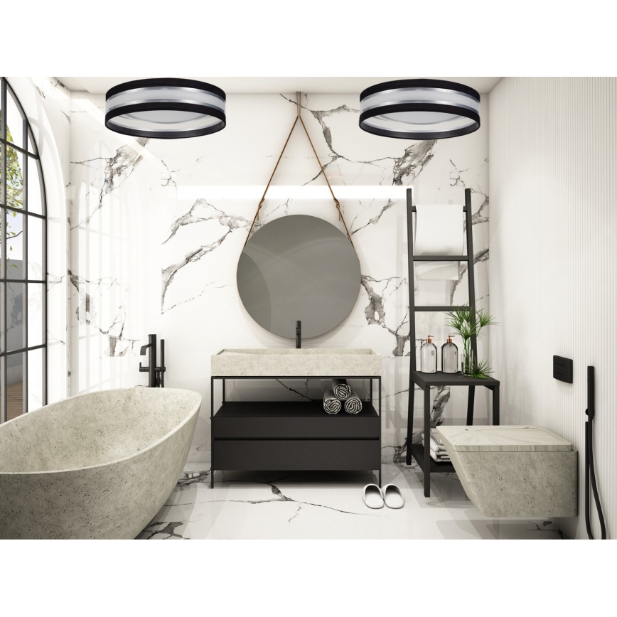 LED Ceiling light CORAL 1xLED/24W/230V black/silver