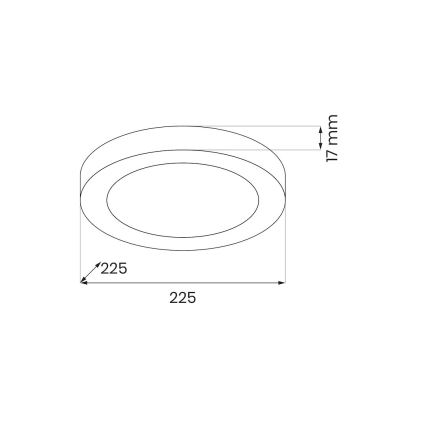 LED Ceiling Light EVORA LED/18W/230V 3000/4000/6000K Ø 22.5 cm black